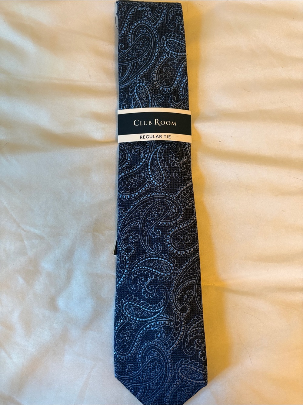Club Room Navy Blue Paisley Regular Tie